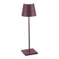Produktbild: Zafferano Poldina Pro LED Tischlampe 38cm Akku Ohne Kabel Bordeaux