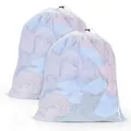 Produktbild: Wäschenetz für Waschmaschine, 40x50cm 2Pack Wäschesack Groß mit Kordelzug Ver...