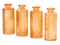 Produktbild: Levandeo® Dekovase, 4er Set Vase Orange H13cm Glas Blumenvase Tischdeko Frühling