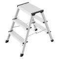Produktbild: Hailo D60 StandardLine, Aluminium-Trittleiter, 2x3 Stufen (Trittleiter, 68 cm) (4443-701)
