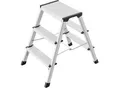 Produktbild: Trittleiter Hailo D60 StandardLine, 2 x 3 Stufen, bis 150 kg, klappbar, Anti-Rutsch-Füße, Aluminium & Kunststoff, B 440 mm