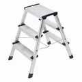 Produktbild: Hailo Trittleiter D60 StandardLine, Klappleiter, Aluminium, Silber, 2 x 3 Stufen