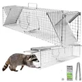 Produktbild: Tierfalle Lebendfalle für Ratten Marder Lebend Garten Marderfalle Rattenfalle Kaninchen Katze Fuchs 102 cm Falle Lebendfallen 2 Eingänge Hasen Umsiedlung Petigi