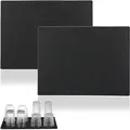 Produktbild: Relaxdays Barmatte 2er Set, mit Noppen, 40 x 30 cm, Abtropfmatte aus PVC, Geschirr trocknen, für Bar und Spüle, schwarz