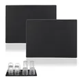 Produktbild: Relaxdays Barmatte 2er Set, mit Noppen, 40 x 30 cm, Abtropfmatte aus PVC, Geschirr trocknen, für Bar und Spüle, schwarz