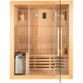 Produktbild: Traditionelle Sauna Skyline L - 150 X 120 Cm Für 3 Personen Sauna Saunakabine Heimsauna Massivholz - Home Deluxe