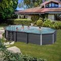 Produktbild: Ovalpool Komplettset 6,64 x 3,86 x1,24 m Composite Pool Filteranlage & Zubehör