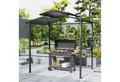 Produktbild: Outsunny Grillpavillon mit Doppelschichtdach, Seitenregalen, UV-Schutz, (wasserdicht Gartenpavillon, BBQ Pavillon), 250 x 160 x 250 cm, für Garten Party BBQ, Schwarz