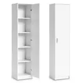 Produktbild: Home Collective Bücherregal Kleiderschrank Regal Schrank Mehrzweckschrank mit 4 Einlegeböden Aktenschrank Garderobenschrank | 40x35x180 cm (BxTxH) | für Schlafzimmer Flur Büro Keller | weiß