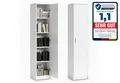 Produktbild: Home Collective Aktenschrank Bücherregal Mehrzweckschrank Schrank Kleiderschrank mit Einlegeböden (Garderobenschrank Regal für Schlafzimmer Flur Keller Büro) Einlegeböden verstellbar 40x35x180cm (BxTxH), weiß