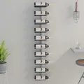 Produktbild: Wand-weinregal Für 10 Flaschen Weiß Metall Vidaxl