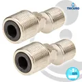 Produktbild: tecuro S-Anschluss Set schallreduziert für Wandarmaturen 3/4 x 1/2 Zoll Messing
