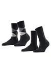 Produktbild: Burlington Damen Socken Everyday Mix Multipack W So Baumwolle gemustert 2 Paar, Grau Anthracite Melange 3081, 36-41
