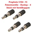 Produktbild: Prophete 5104 - 15  Patentventile - Dunlop - 4 Stück mit Ventilkappen