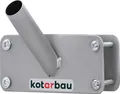 Produktbild: KOTARBAU® Fahnenhalter 1-Fach für eine Fahnenstange Montage an Balustrade 170 mm Pulverbeschichtet Grau Fahnenmasthalter Fahne Flagge Pulverbeschichtet Fahnenstange