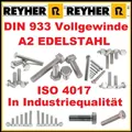 Produktbild: 200 STÜCK M8 x 16mm Sechskantschraube DIN 933 ISO 4017 Edelstahl A2 Vollgewinde