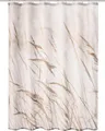 Produktbild: Kleine Wolke Duschvorhang natur mit Gräsern Sylt 180 x 200 cm  Duschvorhang