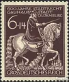 Produktbild: Prophila Collection Deutsches Reich 907 (kompl.Ausg.) gestempelt 1945 600 Jahre Oldenburg (Briefmarken für Sammler) Pferde/Zebras