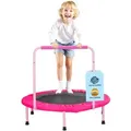 Produktbild: VEVOR Kindertrampolin Outdoor-Trampolin 91,44 cm faltbares Trampolin mit Griff, Rebounder-Trampolin Gartentrampolin für Kleinkinder, Geburtstagsgeschenk für Kinder ab 3 Jahren 100 kg belastbar Rosa