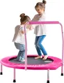 Produktbild: VEVOR Kindertrampolin Outdoor-Trampolin 91,44 cm faltbares Trampolin Gartentrampolin für Kleinkinder, Geburtstagsgeschenk für Kinder ab 3 Jahren 100 kg belastbar Rosa