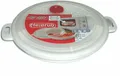 Produktbild: HEIDRUN MICROKASSEROLLE mit Deckel+Ventil- 1,0 Ltr, Ø 23cm, Höhe 3,5 cm- weiß