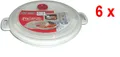 Produktbild: 6x HEIDRUN MICROKASSEROLLE mit Deckel+Ventil- 1,0 Ltr, Ø 23 cm, Höhe 3,5 cm-weiß