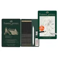 Produktbild: Faber-Castell 115220 - Bleistifte Set Pitt Graphite Matt, 11-teilig, inkl. Papierwischer, Radierer und Spitzer
