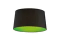 Produktbild: E27 Stoff Lampenschirm konisch Ø 41cm Schwarz innen Grün für Stehlampe & Pendel