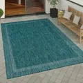 Produktbild: Paco Home - Outdoor Teppich Flachgewebe In Sisal-optik Mit Bordüre Uv-beständig Robust Türkis, 300x400 Cm