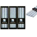 Produktbild: 3 x 4 Stearin Stabkerzen Taubenblau 250 x 22 mm Kerzenfarm Kerzen Set