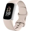 Produktbild: Fitbit Fitness-Tracker Charge 6 porcelain silber, Puls-, SpO2-, EKG-Messung, GPS, OLED, wasserdicht