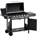 Produktbild: Outsunny Gasgrill, Schwarz, Metall, 50x100x135 cm, Grills & Outdoor-Küchen, Gasgrills