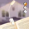 Produktbild: Gritin Leselampe Buch Klemme, Buchlampe, 3 Farbtemperatur Modi, Stufenlose Helligkeit Klemmlampe, USB Wiederaufladbare Klemmleuchte, 360° Flexibel für Nachtlesen ins Bett, beim Reisen usw. - Weiß