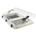Produktbild: Dometic Heki 2 Dachhaube, 960x655mm, Klarglas, Rahmen creme-weiß, mit Kombi-Roll