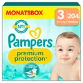 Produktbild: Pampers Premium Protection Gr.3 Midi 6-10kg Windeln, 204 Stück , Monatsbox