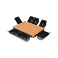 Produktbild: ERNESTO® Schneidebrett Bambus Schneidebretter Set mit Auffangschale 8-teilig