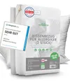 Produktbild: Welldora ǀ 2er-Set Premium Milbenbezug Kissen 40x60 ǀ Allergiker Kissenbezug fachärztlich getestet ǀ Premium Encasing mit Reissverschluss ǀ Allergiker Bettwäsche