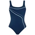 Produktbild: Sunmarin Badeanzug Basic (1-St) Badeanzug - Schnelltrocknend - Mit Soft-Schalen, Elegante Raff-Details blau 38