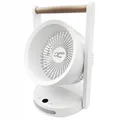 Produktbild: LTC LXWB17 Kabelloser Tischventilator 10 W | 3600 mAh Akku & USB‑C Laden | Nachtlicht & LCD‑Display | Leise 5 Stufen | Holzgriff | Design‑Ventilator für Büro & Schlafzimmer