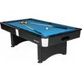 Produktbild: Buckshot Billardtisch 7ft Manhattan - 213x122x80 cm - 7 Fuß Pool Billard - Kugelrücklauf - Tischbillard mit Zubehör - Billard Tische 110kg - Schwarz