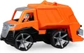 Produktbild: Lena 04514 LKW TRUXX² Müllwagen mit Mülltonne, Nutzfahrzeug ca. 30 cm, Robustes Müllauto mit Tonne und vollbeweglicher Spielfigur, für Kinder ab 2 Jahre, Spielfahrzeug in orange/schwarz