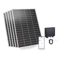 Produktbild: SUNSHARE Ray Lite 1000W Balkonkraftwerk Ohne Halterung – komplett Steckdose N-Typ Solarmodule 25 % Effizienz – 800W Mikro-Wechselrichter mit WIFI & AC Kabel – Basic Kit PV Solaranlage Komplettset