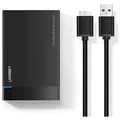 Produktbild: Antriebstasche HDD SSD, Laufwerksgehäuse SATA 2,5'' USB 3.2 Gen 1 (5 Gbps) micro USB SuperSpeed + Kabel 0,5 m, Ugreen, Schwarz