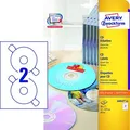 Produktbild: AVERY Zweckform CD-Etiketten L6043-25 weiß, 50 Etiketten