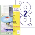 Produktbild: AVERY Zweckform L6043-25 selbstklebende CD-Etiketten (50 blickdichte CD-Aufkleber, Ø117mm auf A4, ClassicSize, Papier matt, bedruckbare Klebeetiketten für alle A4-Drucker) 25 Blatt, weiß