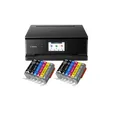 Produktbild: Canon PIXMA TS8750 Tintenstrahl Multifunktionsdrucker schwarz mit 12 kompatiblen XXL Patronen
