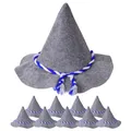 Produktbild: 10 Stück Seppelhut Filzhut - Blau-Weiße Kordel, Ideal für Oktoberfest, Volksf...