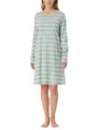 Produktbild: Schiesser Damen Langarm weiche Baumwolle Bigshirt mit Taschen-Nightwear Nachthemd, grün-Mel_181964, 36