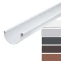 Produktbild: INEFA Dachrinne Kunststoff halbrund 200cm NW125 / 125mm, Weiß, Regenrinnen PVC, einfache Steckmontage, Made in Germany