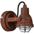 Produktbild: BRILLIANT Wandspot Bente | industrieller Wandstrahler | Metall | rost | schwenkbar | 1x GU10 max. 4 W